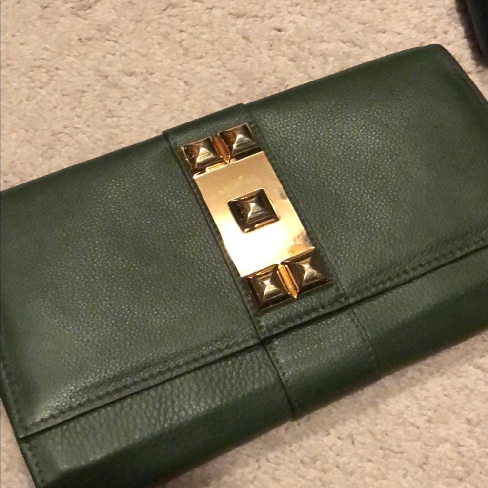 Vince Camuto Hunter Green Clutch